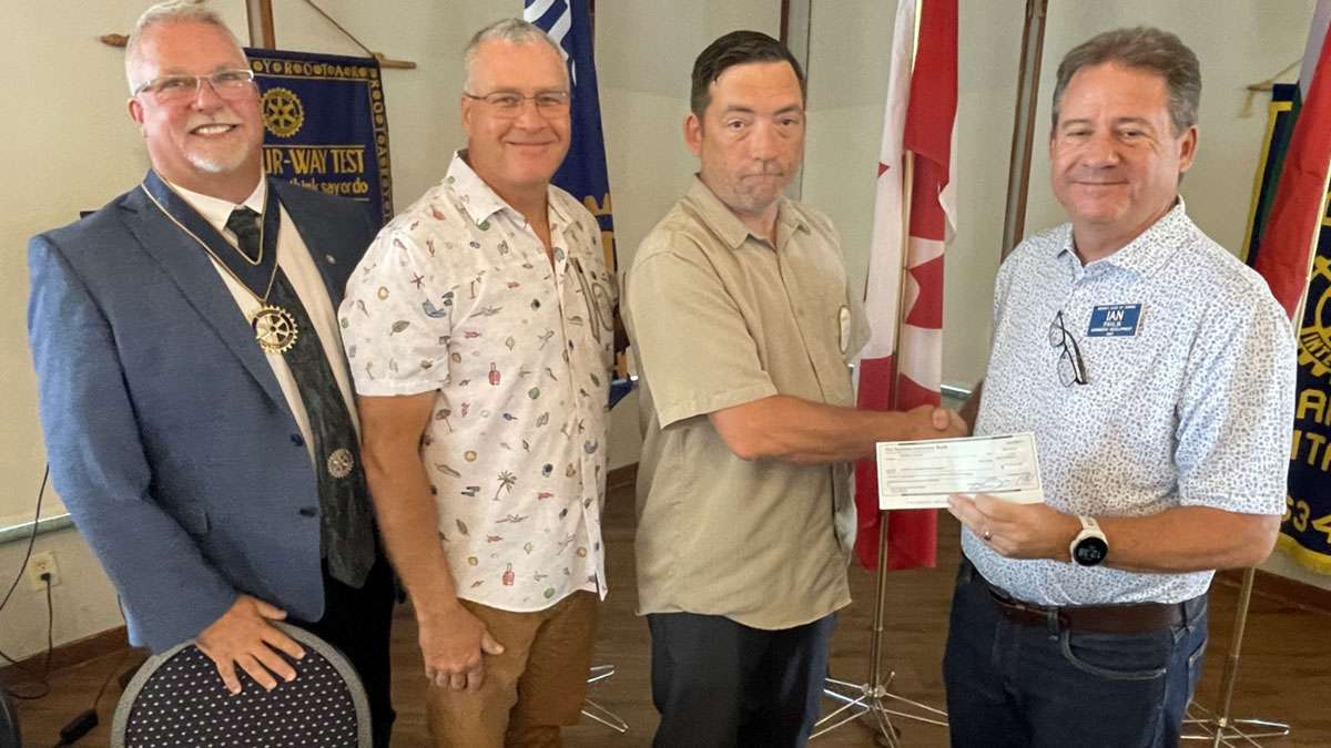 Cheque Presentation on Behalf of Dave Brown