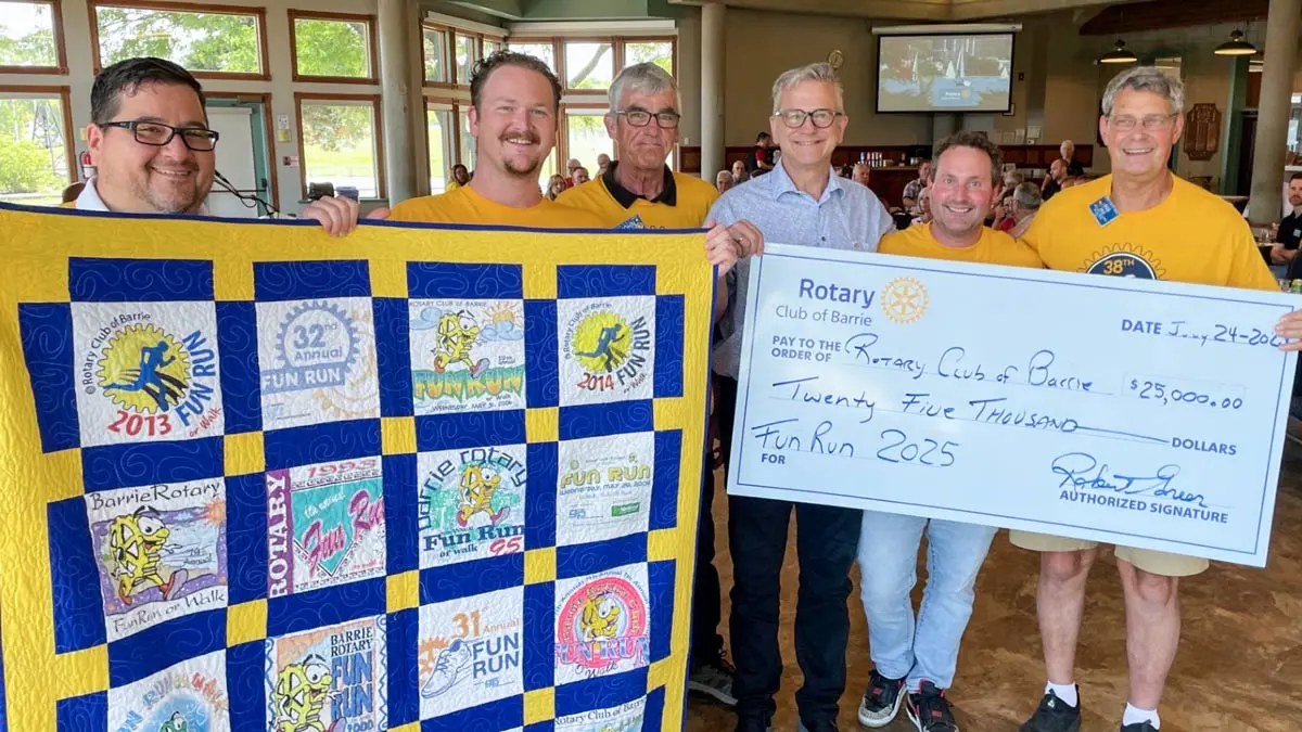 The Fun Run Cheque Presentation