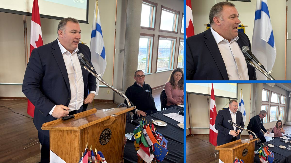 Mayor Alex Nuttall Addresses The Rotary Club Of Barrie
