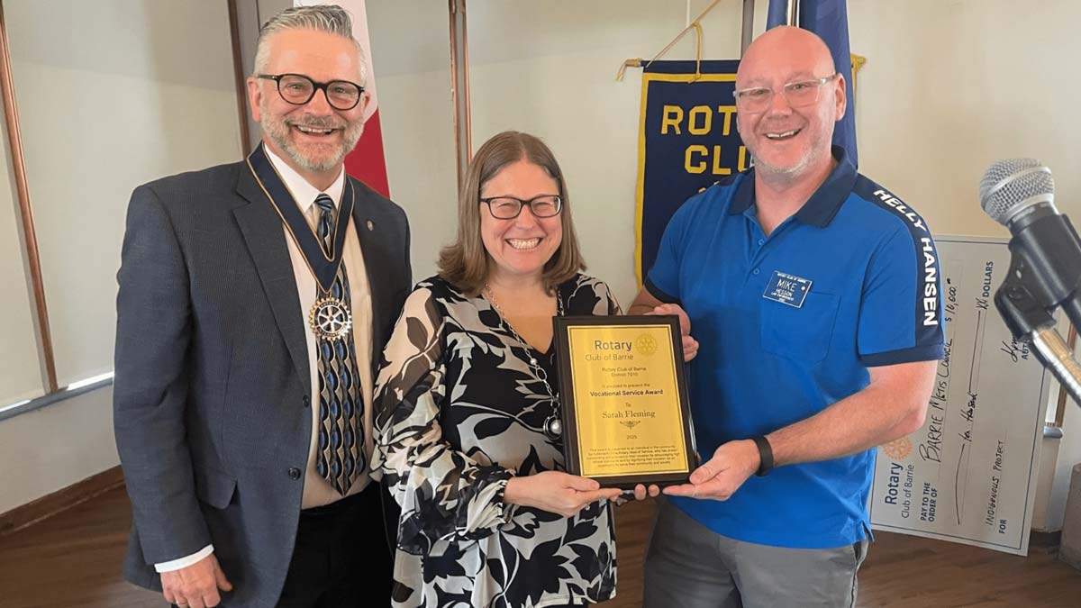 Sarah Fleming Being Presented The Vocational Service Award