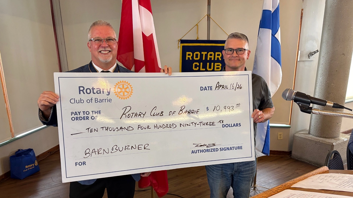 2025 Barn Burner Cheque Presentation