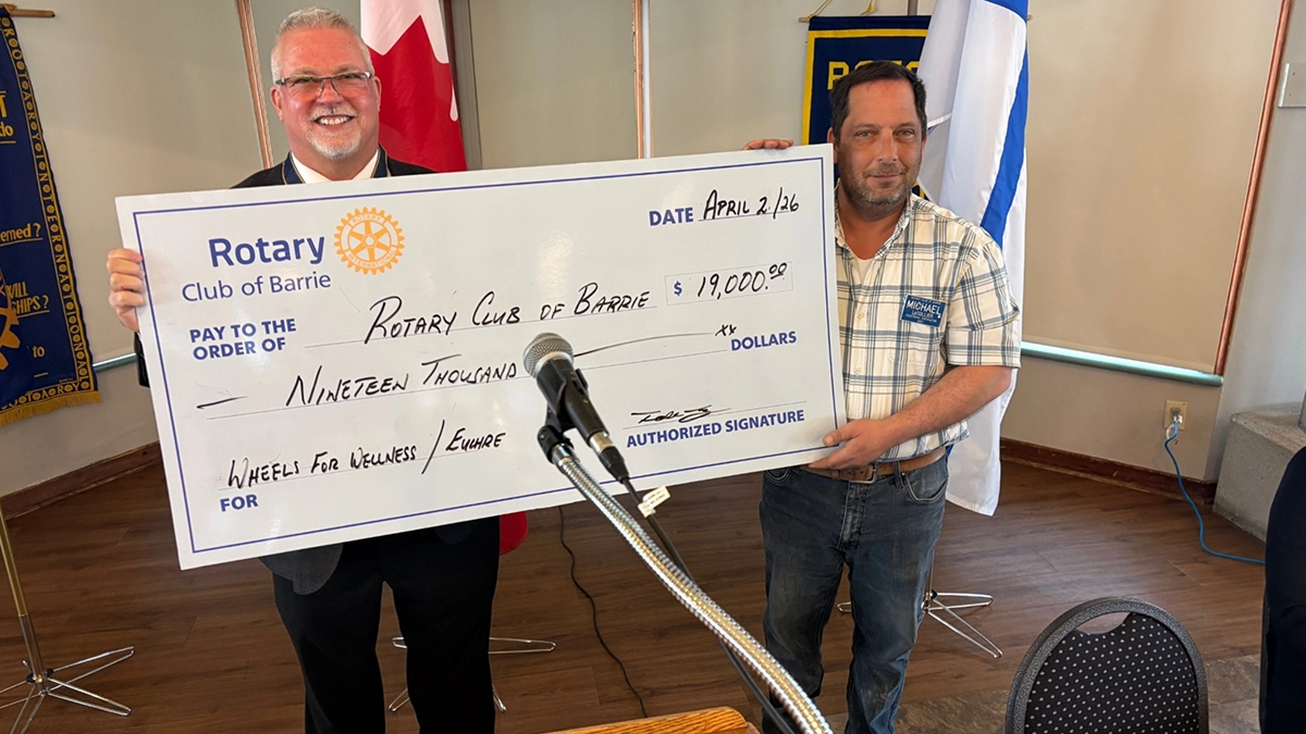 Wheels For Wellness & The Charity Euchre Tournament Cheque Presentation